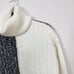 Karen Millen XSmall XS Cream Gray Mixed Knit Turtleneck Sweater Wool Side Split