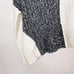 Karen Millen XSmall XS Cream Gray Mixed Knit Turtleneck Sweater Wool Side Split