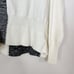 Karen Millen XSmall XS Cream Gray Mixed Knit Turtleneck Sweater Wool Side Split