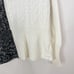 Karen Millen XSmall XS Cream Gray Mixed Knit Turtleneck Sweater Wool Side Split