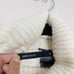 Karen Millen XSmall XS Cream Gray Mixed Knit Turtleneck Sweater Wool Side Split