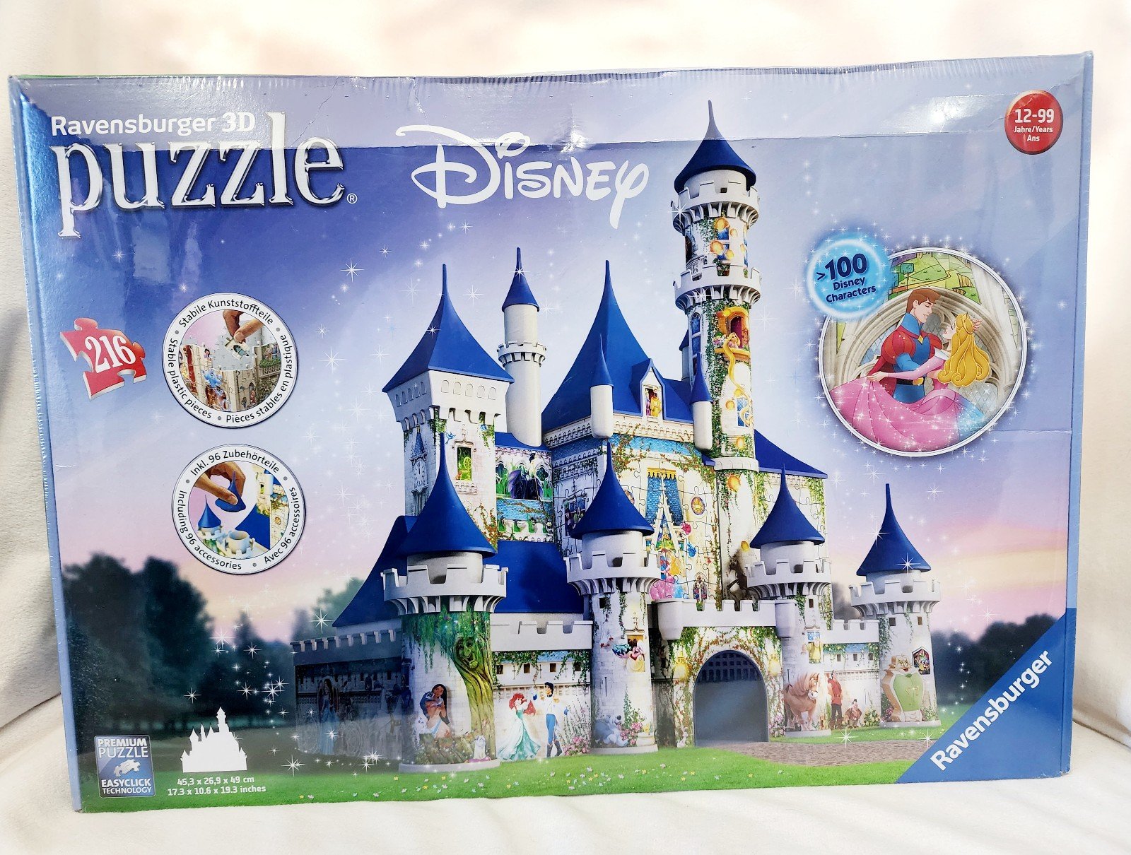 Ravensburger Disney 3D Castle Premium Puzzle 216 Pieces + 96 Accessory Pieces