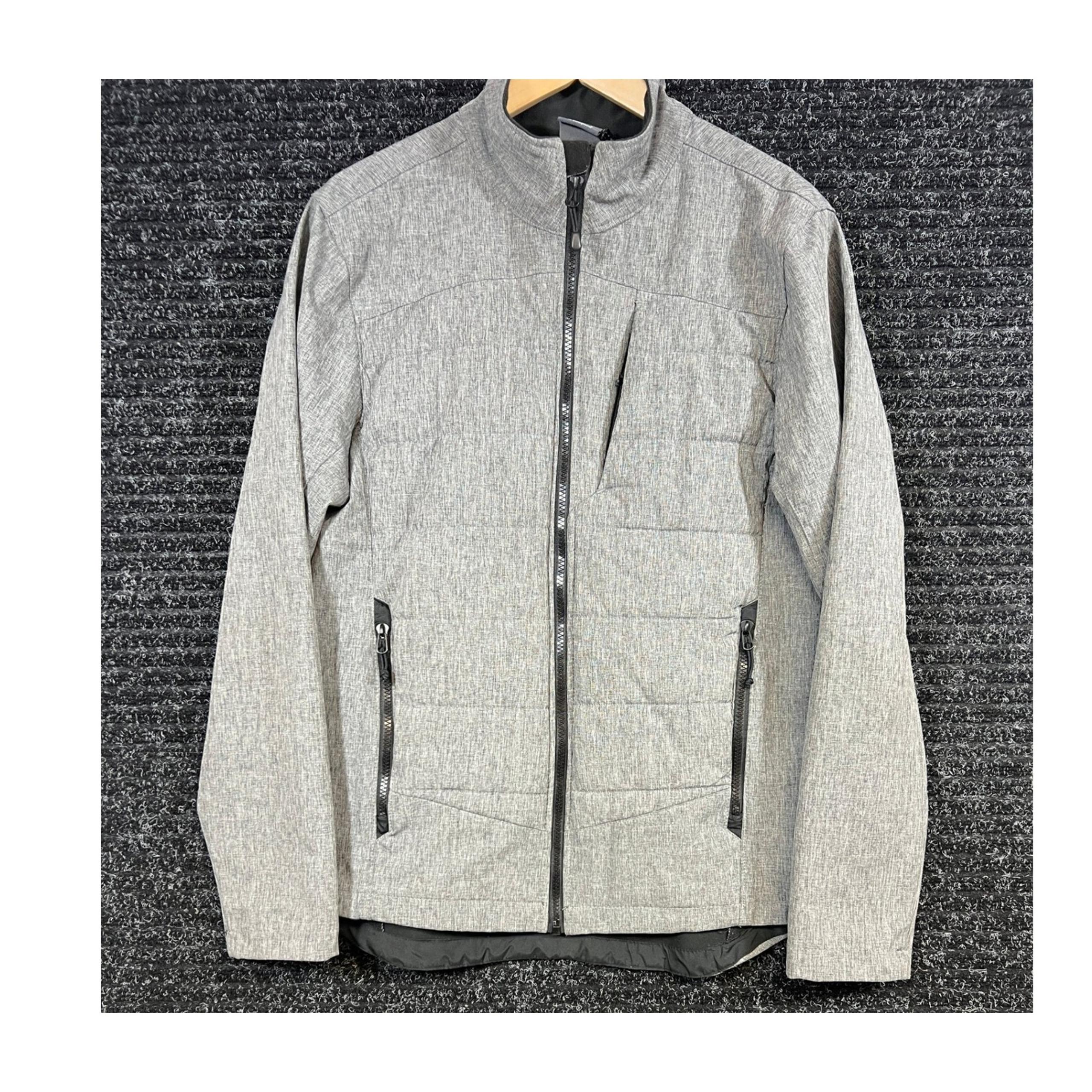 Champion Softshell Jacket Full Zip Lightweight Gray Coat Mens Size M
