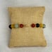 14k Yellow Gold Makers Mark WW Multi Color Jade Round Bead Bracelet