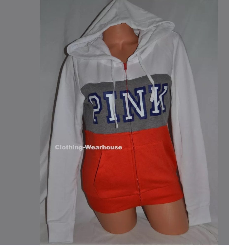 VS PINK Perfect FULL ZIP HOODIE S NEW