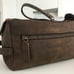 New Premium Buffalo Leather Unisex Toiletry Bag Travel Dopp Kit