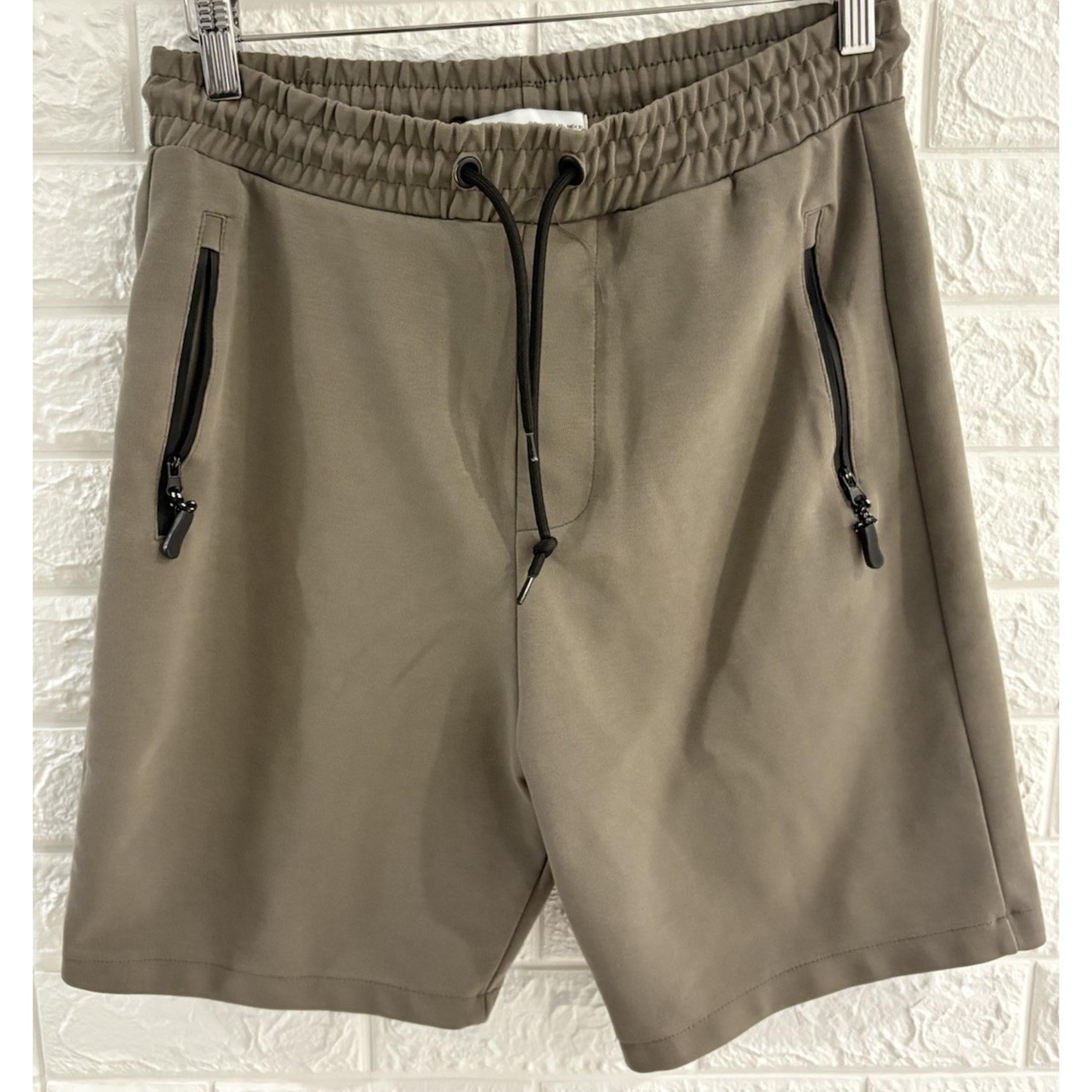 ZARA MENS SHORTS SIZE MEDIUM BROWN DRAWSTRING TRUNKS POCKETS