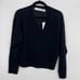 NWT IRO Haru V-Neck Sweater Top Pullover Black Wool Cashmere Loose Fit Draped XS