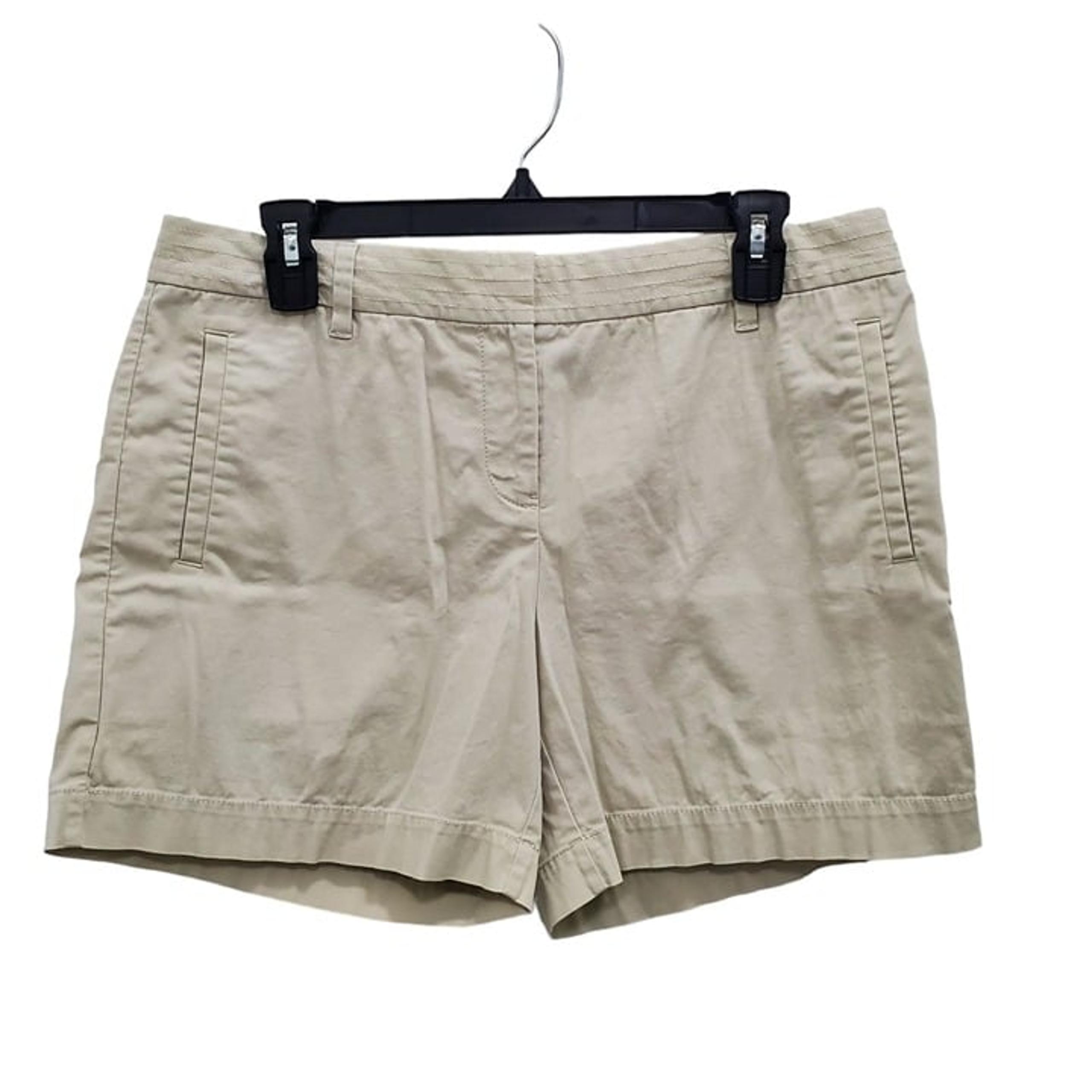 Tommy Bahama Women's Beige Cotton Blend Khaki Uniform Casual Shorts Size 8