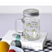 Mason Blank Sublimation transparent clear glass Jar Mugs 430ml with glass 4 pcs