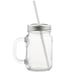 Mason Blank Sublimation transparent clear glass Jar Mugs 430ml with glass 4 pcs