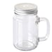 Mason Blank Sublimation transparent clear glass Jar Mugs 430ml with glass 4 pcs