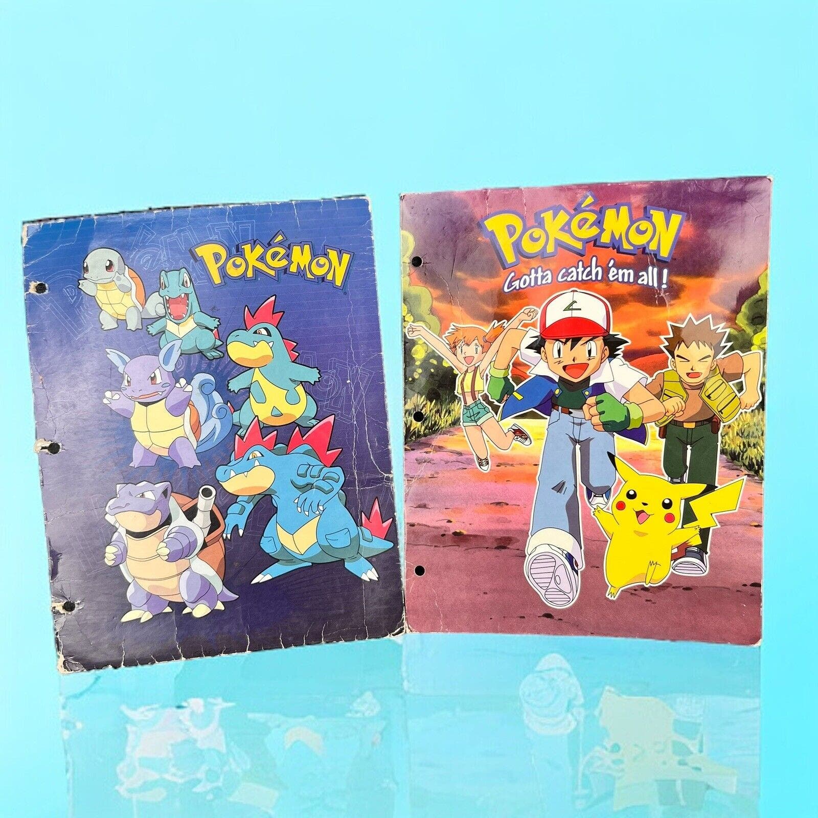 VTG 1999 & 2002 Pokemon Gotta Catch 'Em All & Water Type Nintendo Folder