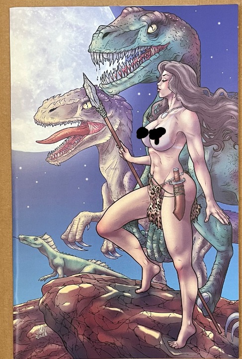 Cavewoman Rescue Party NM/NM+ Limited 350 COA Catia Fantini Sexy Cover HTF
