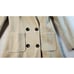 Fashion Collection Pea Coat Womens Small Beige Pockets Double Breasted 4 Button