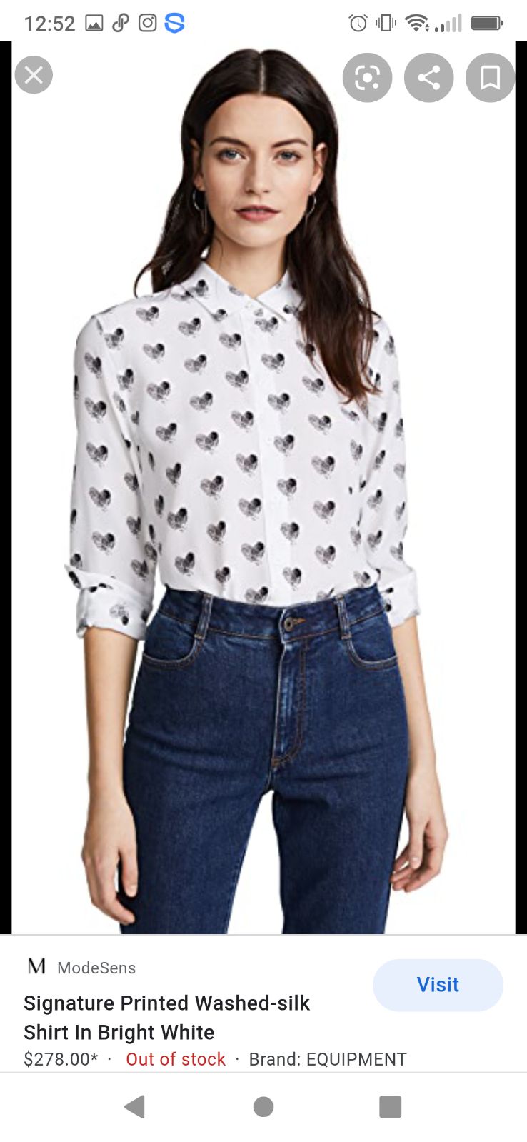 Equipment Signature Printed Washed-silk