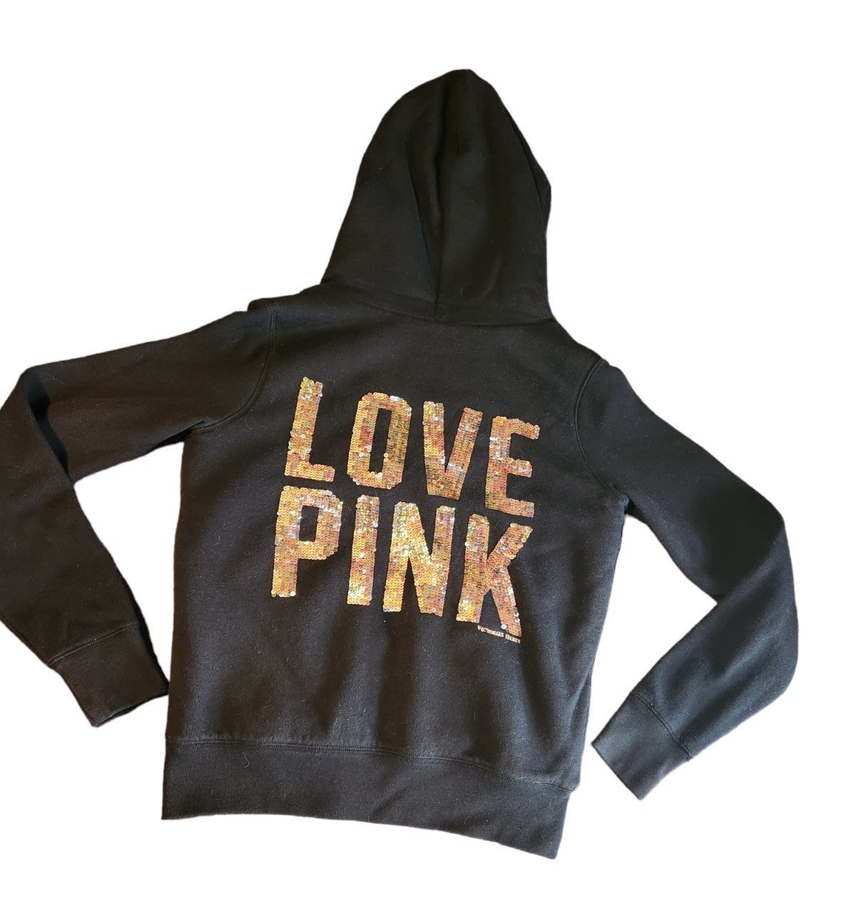 Vs PINK bling fur hoodie rare