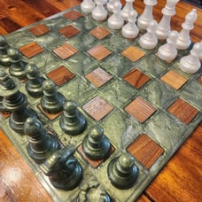 Extra large epoxy resin chess set