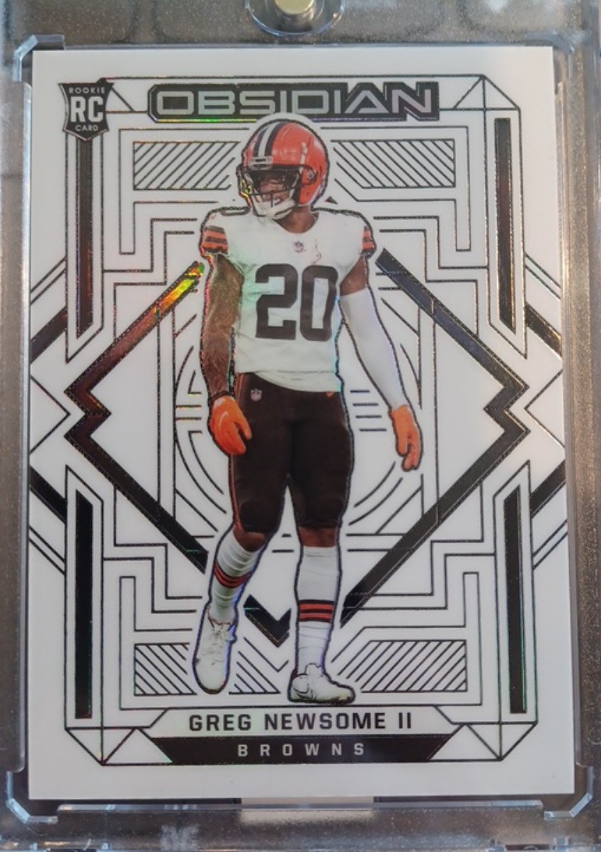 2021 Panini Obsidian White Contra Greg Newsome II CASE HIT SSSP!!
