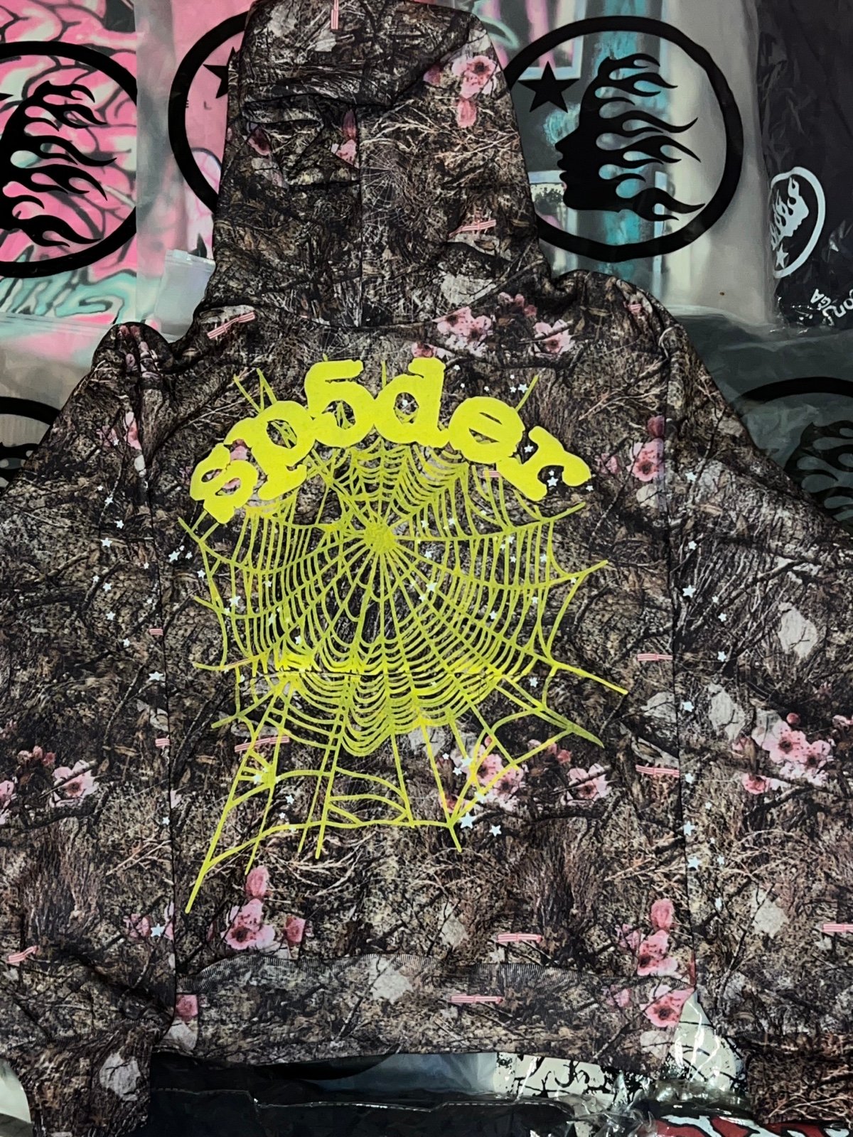 Sp5der hoodie and pants camouflage