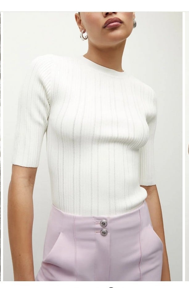Veronica beard vaari top size s color white cream
