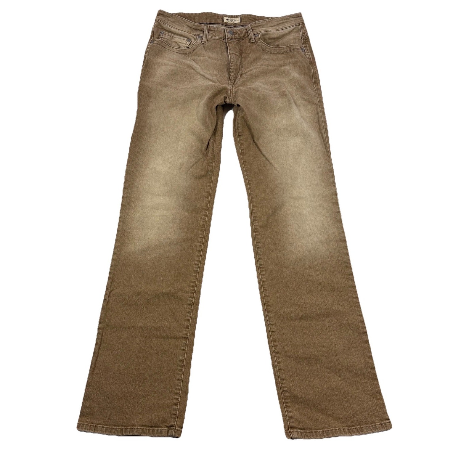Mac Jeans Khaki Tan Casual Pants Jeans Size 35 Fits 34x35 Vintage Wash Germany