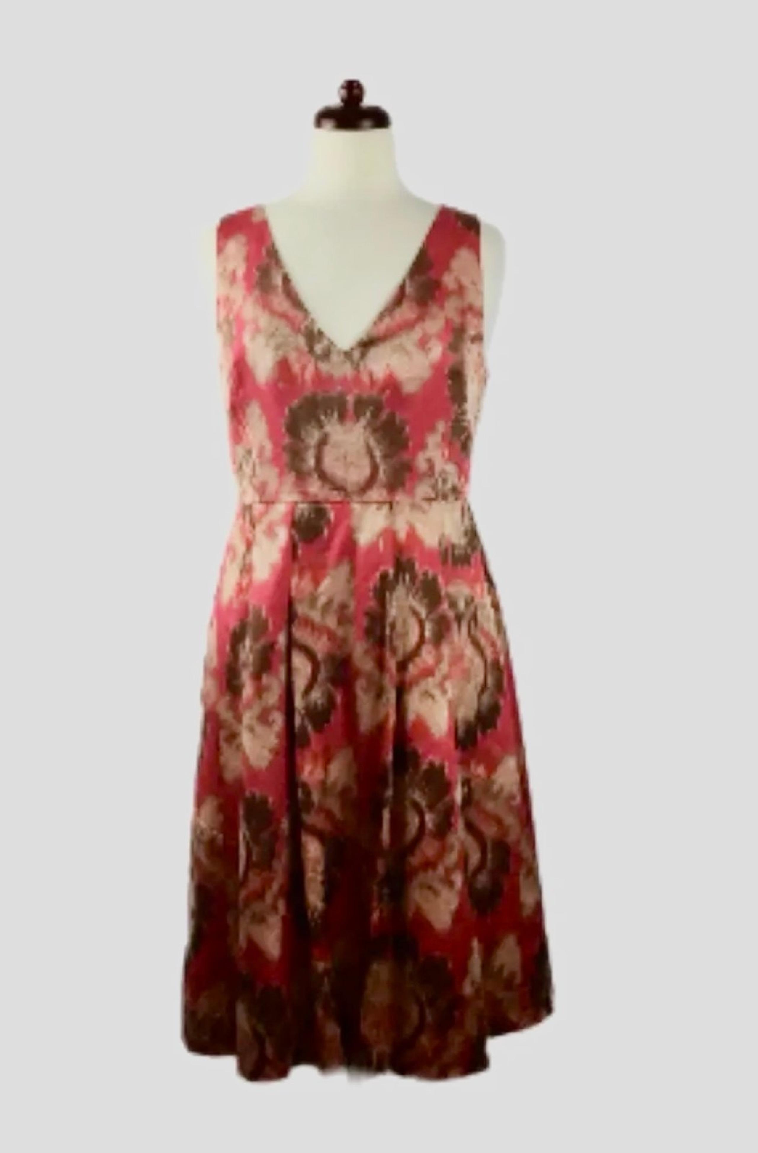Tory Burch /Silk Blend /Watermelon Luau/ Designer Dress /Size 2
