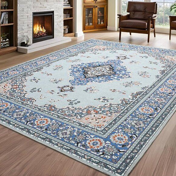 NEW 6x9 Area Rugs for Living Room, Indoor Machine Washable Rugs