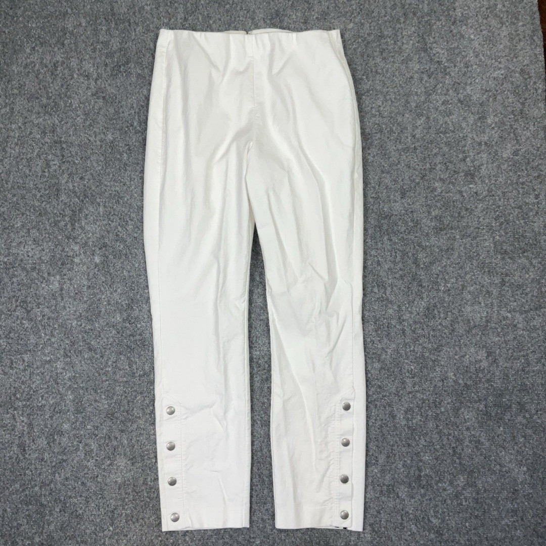 rag & bone Pants Womens Size 10 White Simone Snap Pant Crop Pull on
