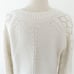 Anthropologie White Ramona Cable Pointelle Knit Chunky Alpaca Sweater | XL