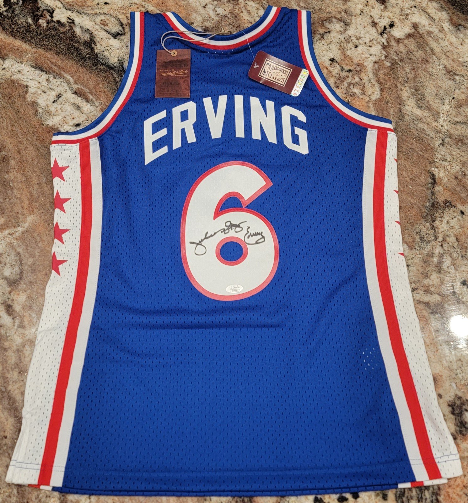 Julius Erving signed jersey. Comes with JSA Authentication.