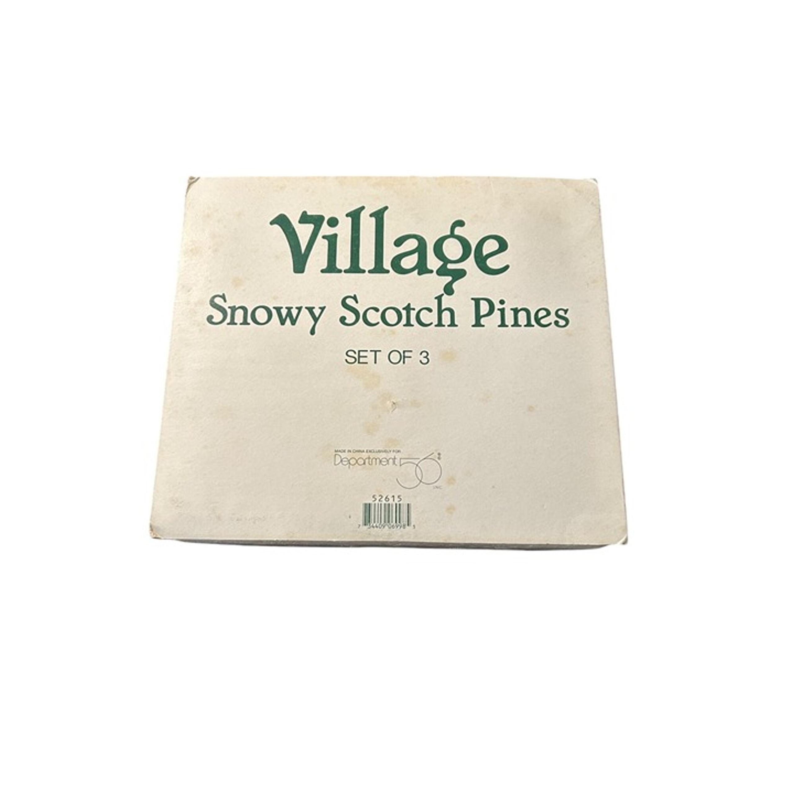 Department 56 Village Snowy Scotch Pines Set Of 3 Christmas Decor Trees