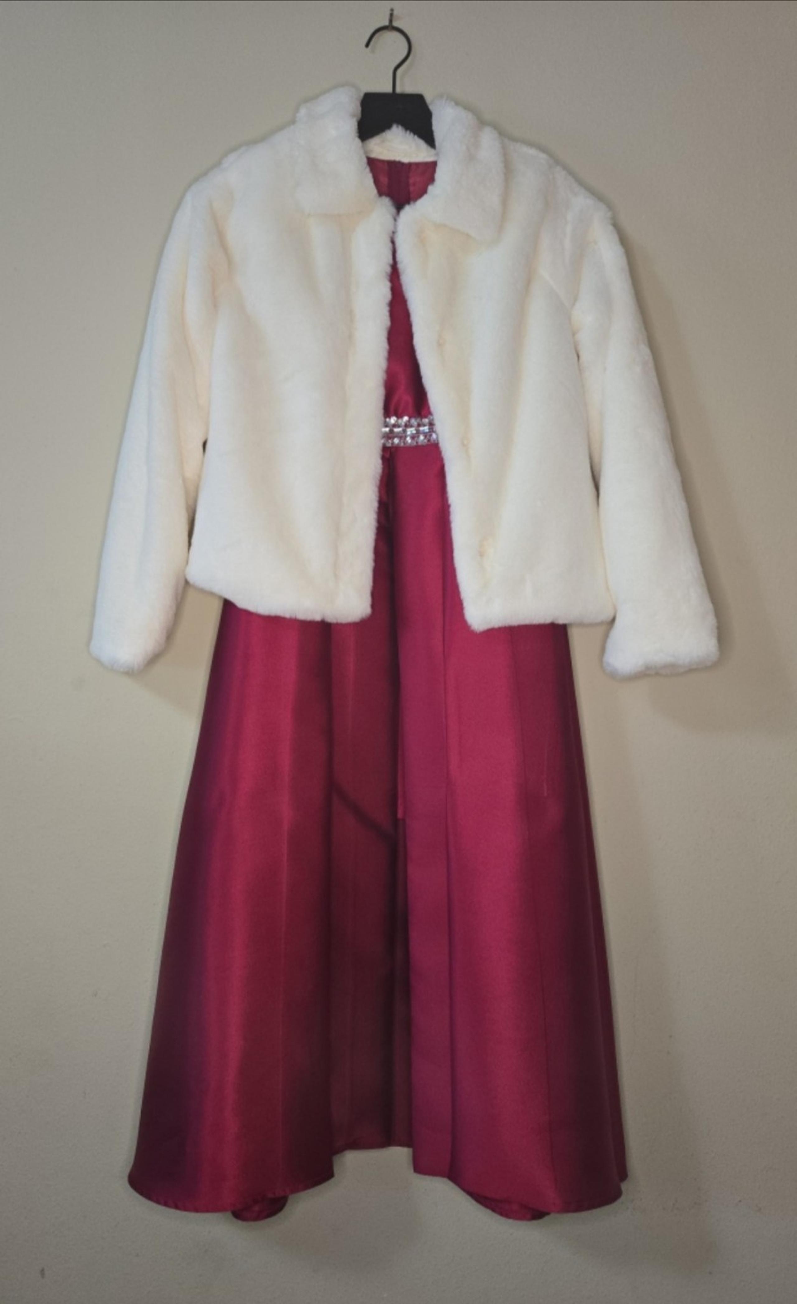 Rare Editions Girls Dress Size 12 with Ivory Coat