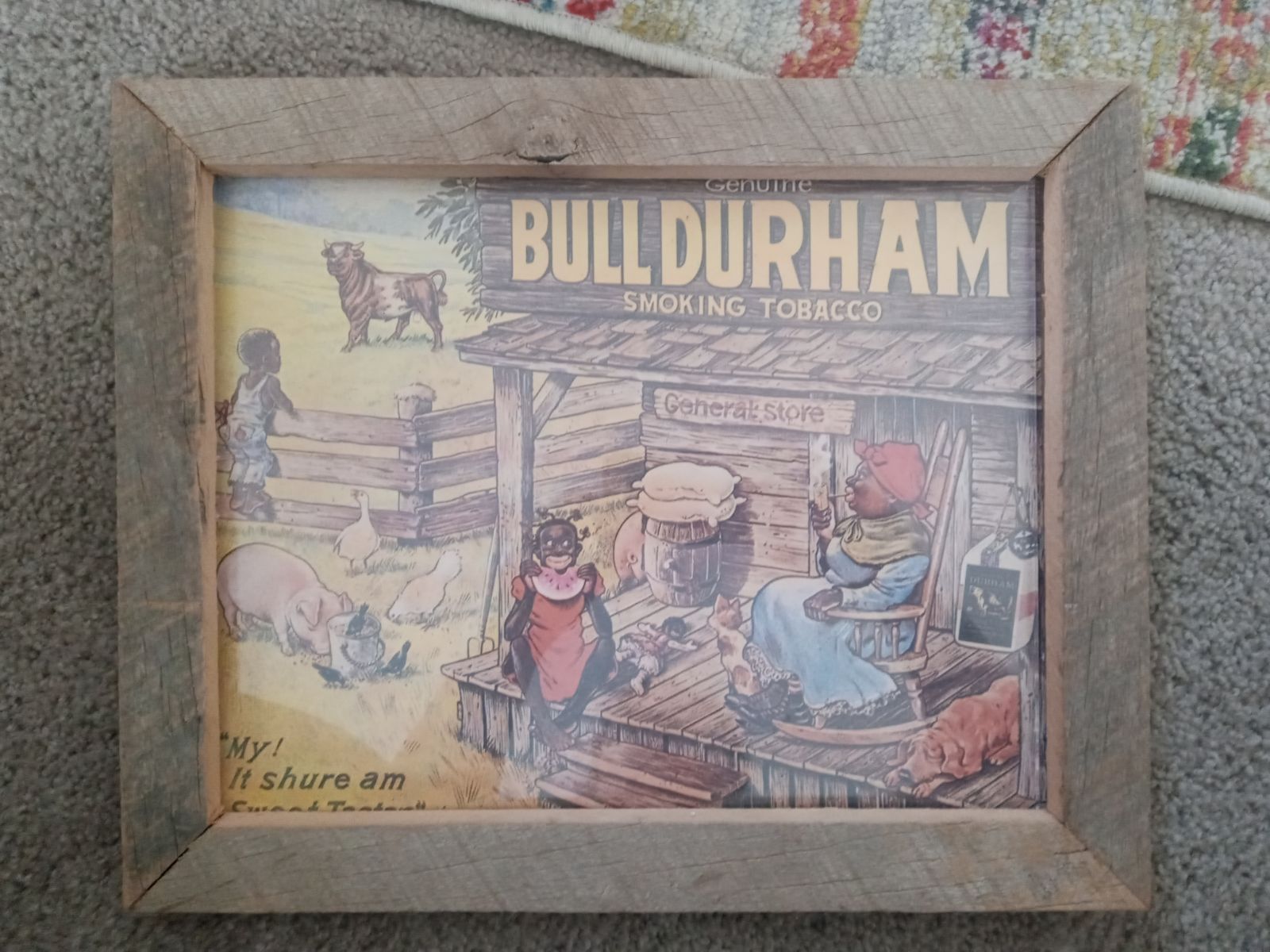 Orginal and framed Durham smoking tobac