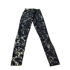 DYI Womens Black & Gold Marble metallic Print Leggings S