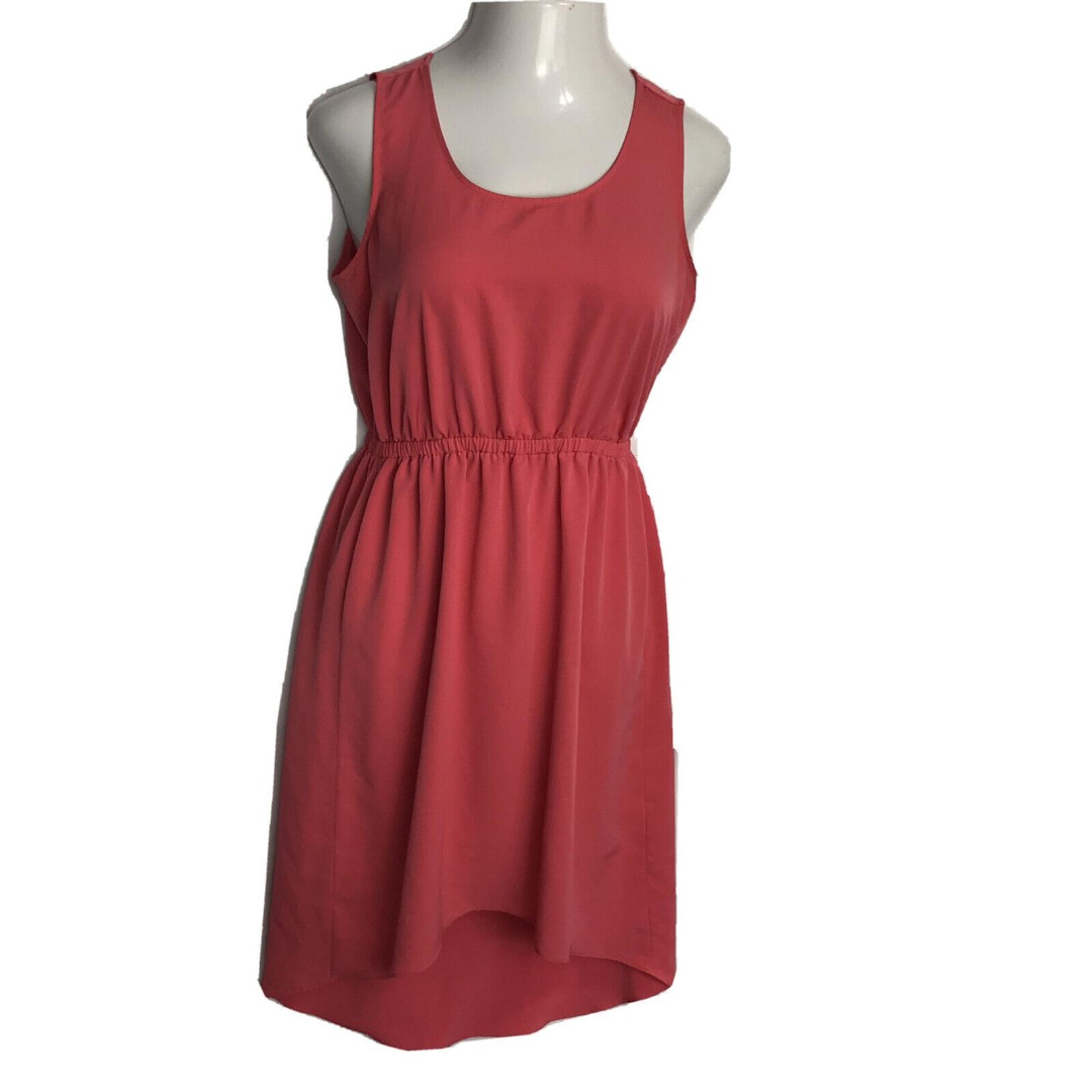 Daisy Fuentes Super Cute Summer Dress ~ Sz M ~ Corally Pink ~ Knee Length