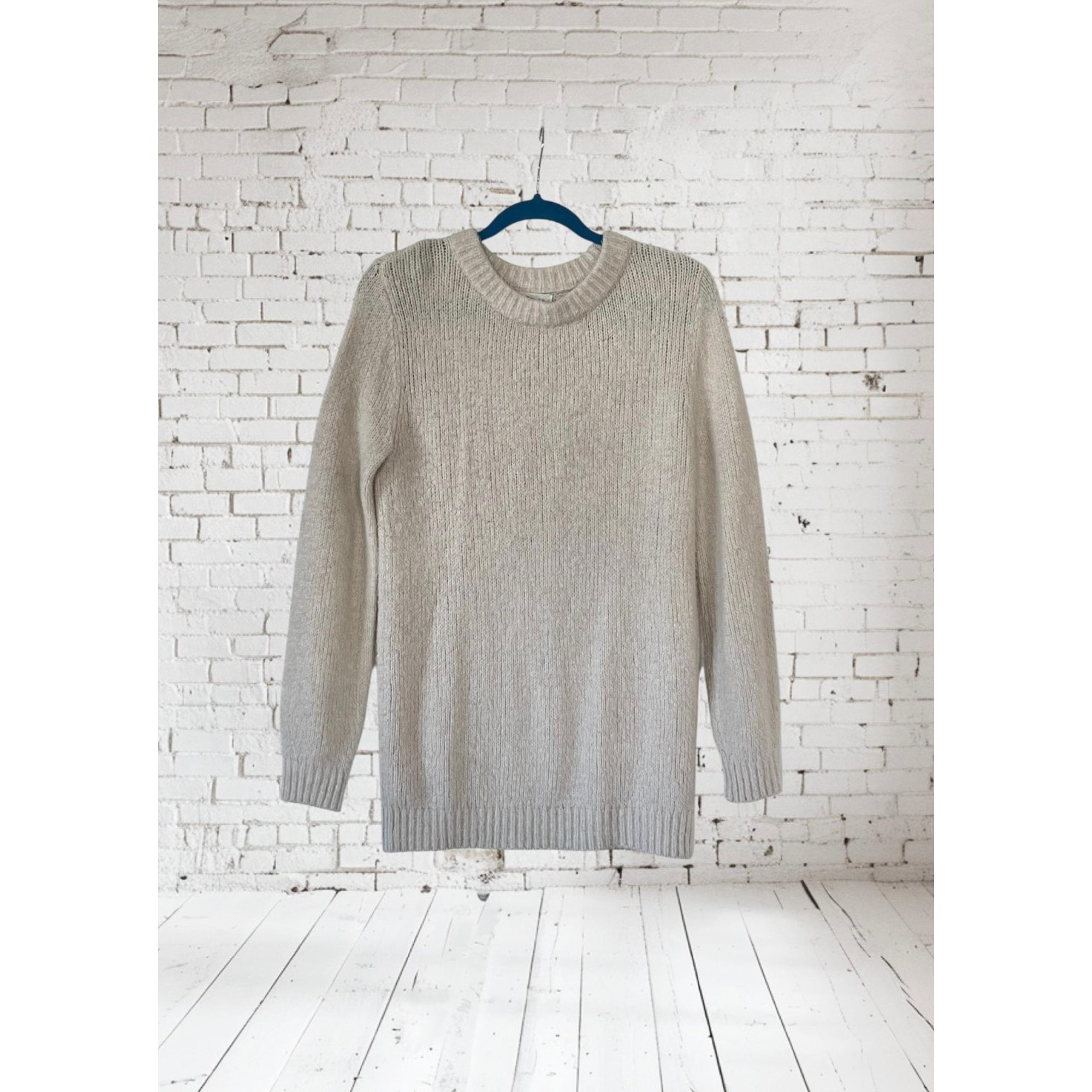Treasure & Bond Women's Ivory Crewneck Pullover Sweater Medium