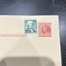 George Washington one cent stamp on two cent postal card