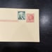 George Washington one cent stamp on two cent postal card
