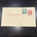 George Washington one cent stamp on two cent postal card