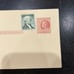 George Washington one cent stamp on two cent postal card