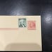 George Washington one cent stamp on two cent postal card
