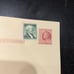 George Washington one cent stamp on two cent postal card