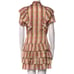 Sandro Simonna Floral Stripe Tiered Ruffle Mini Dress 38 FR M US 4/6