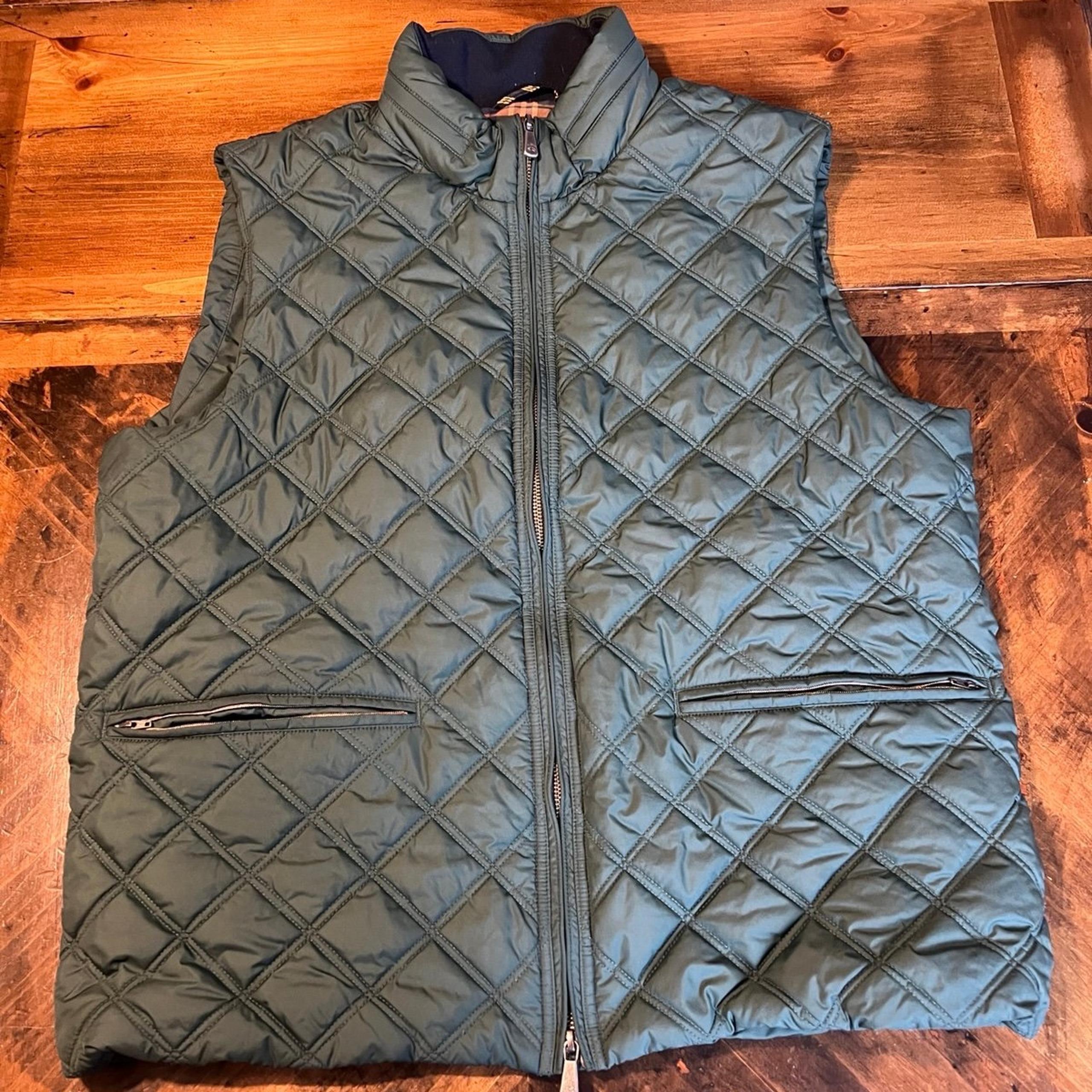 Brooks Brothers Men’s Paddock Diamond Quilted Full Zip Vest with Pockets Size XL