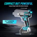1/2 inch Brushless Impact Wrench, (450N.m) 332Ft-lbs Max Torque Electric Impact