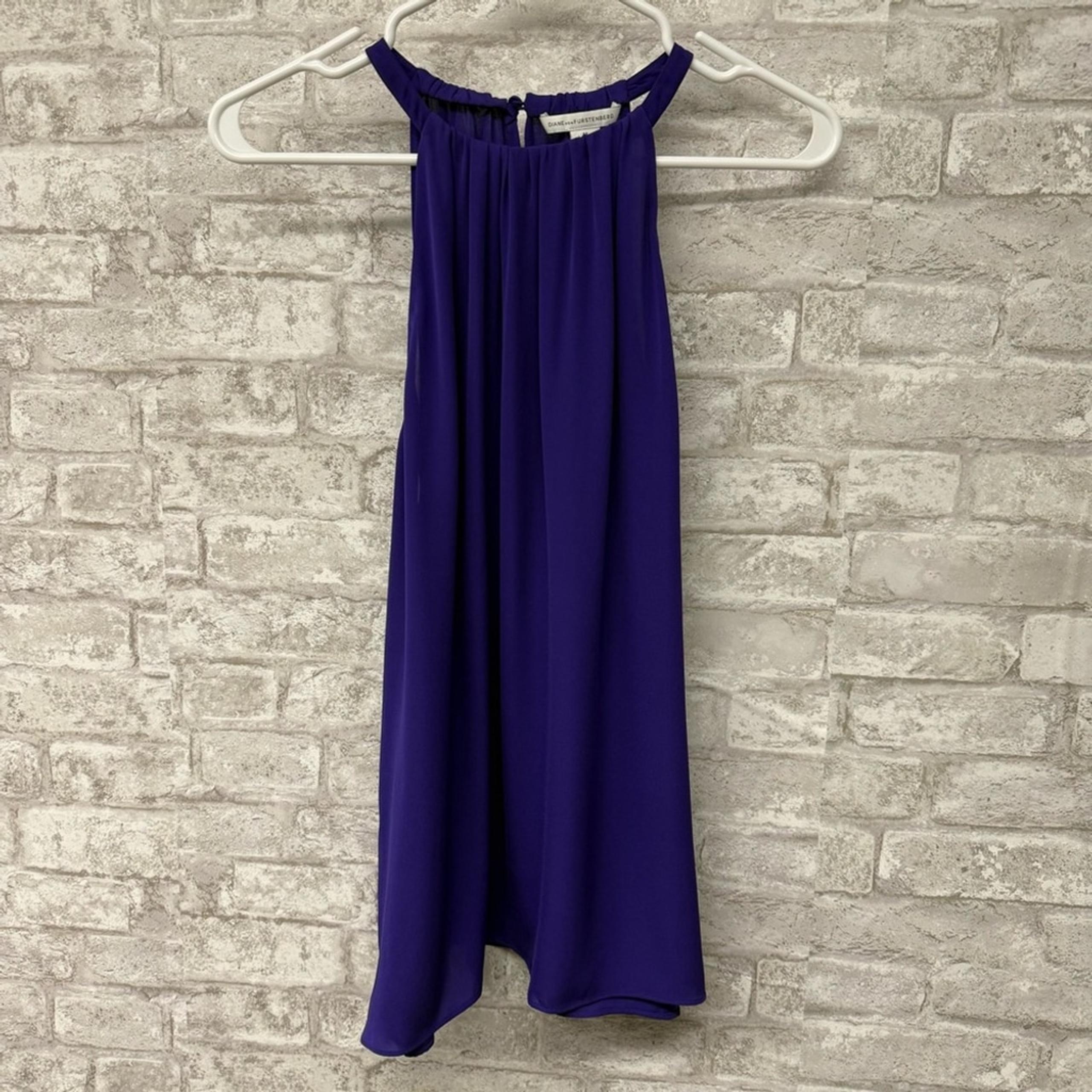 Diane von Furstenberg Silk Sleeveless Top Women’s Medium Purple