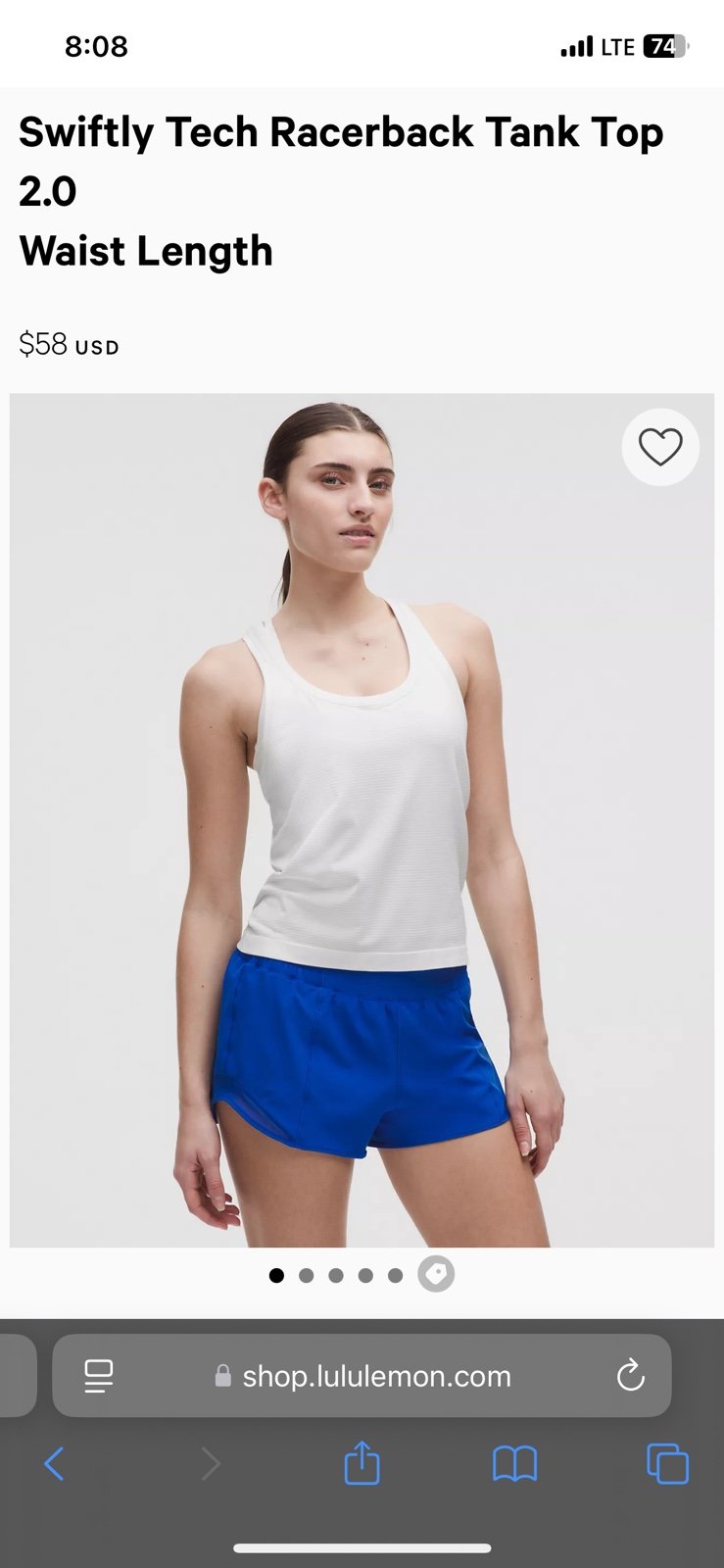 Lululemon swiftly tech racer back tank top