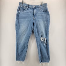 Madewell Jeans Womens 33 Curvy Perfect Vintage Distressed High Rise Cropped
