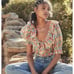 DOEN Constance Top in Poppy and Daisy Floral Liberty Fabric S